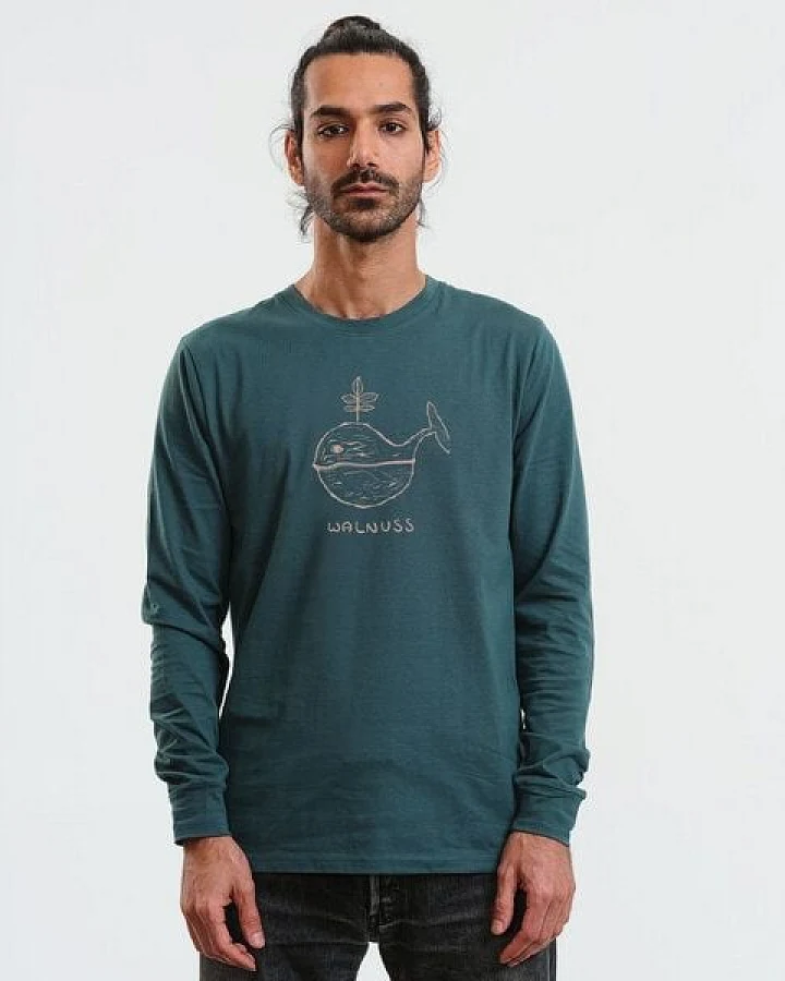 GARY MASH Langarmshirt Scott Walnuss aus Biobaumwolle