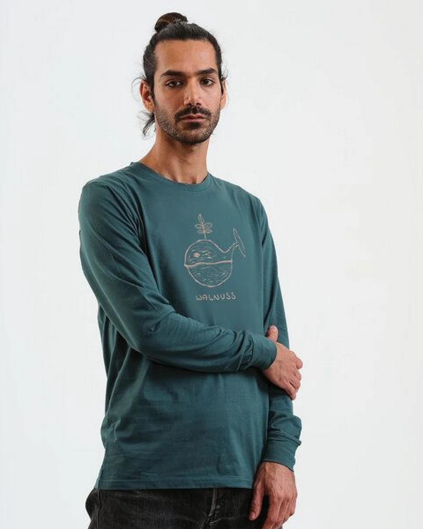 GARY MASH Langarmshirt Scott Walnuss aus Biobaumwolle – Ansicht 2