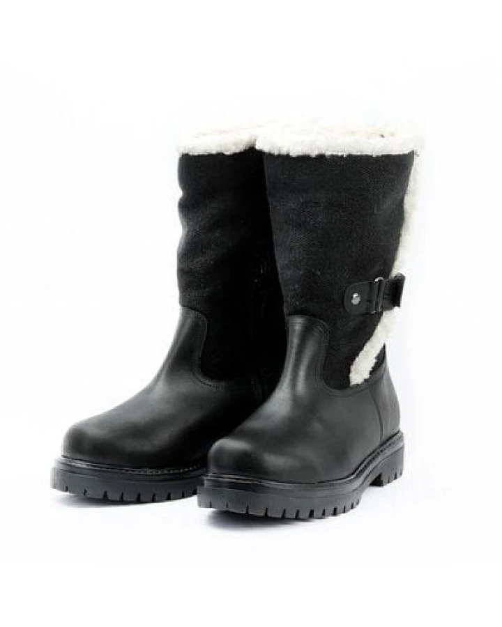 Grand Step Shoes Damen Stiefel pflanzlich gegerbtes Leder/Hanf
