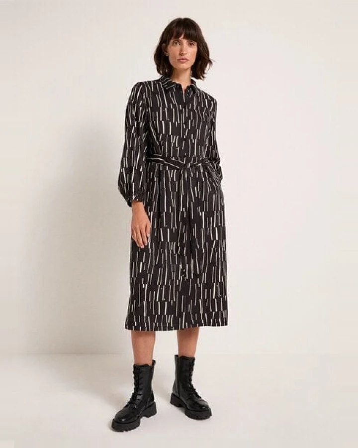 LANIUS Midikleid Print Irregular aus TENCEL Lyocell