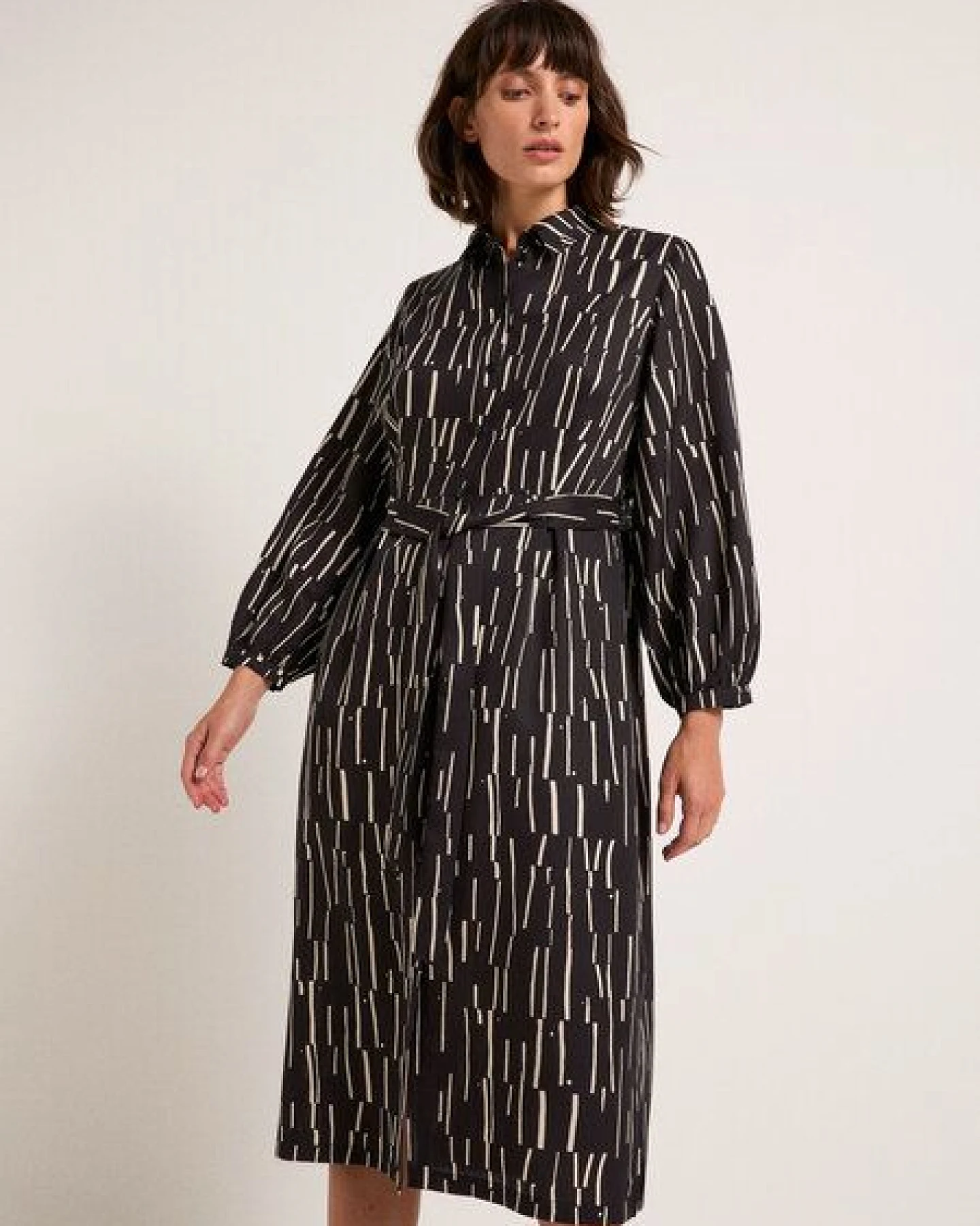 LANIUS Midikleid Print Irregular aus TENCEL Lyocell – Ansicht 2