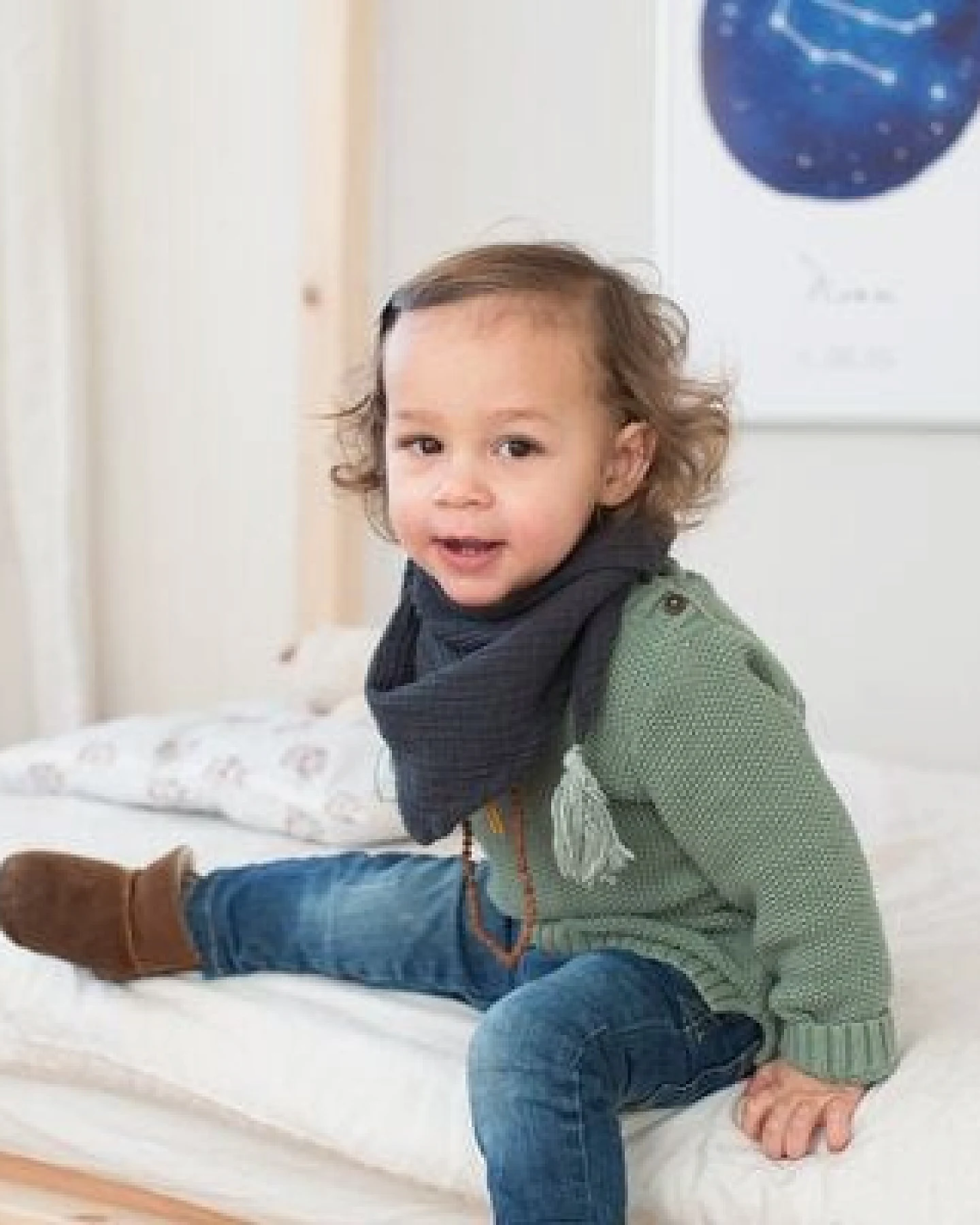 Musselin Schal Kids 8 Farben – Ansicht 2