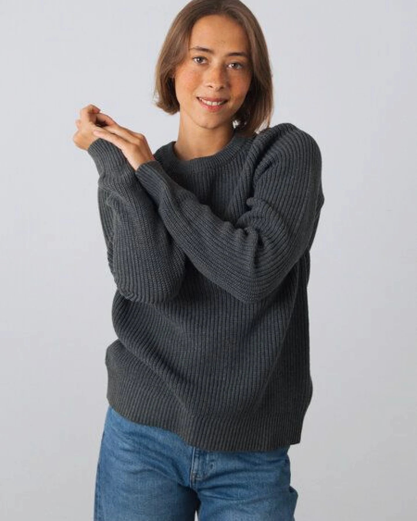 Honest Basics Damen Strickpullover aus 100% Bio-Baumwolle – Ansicht 2