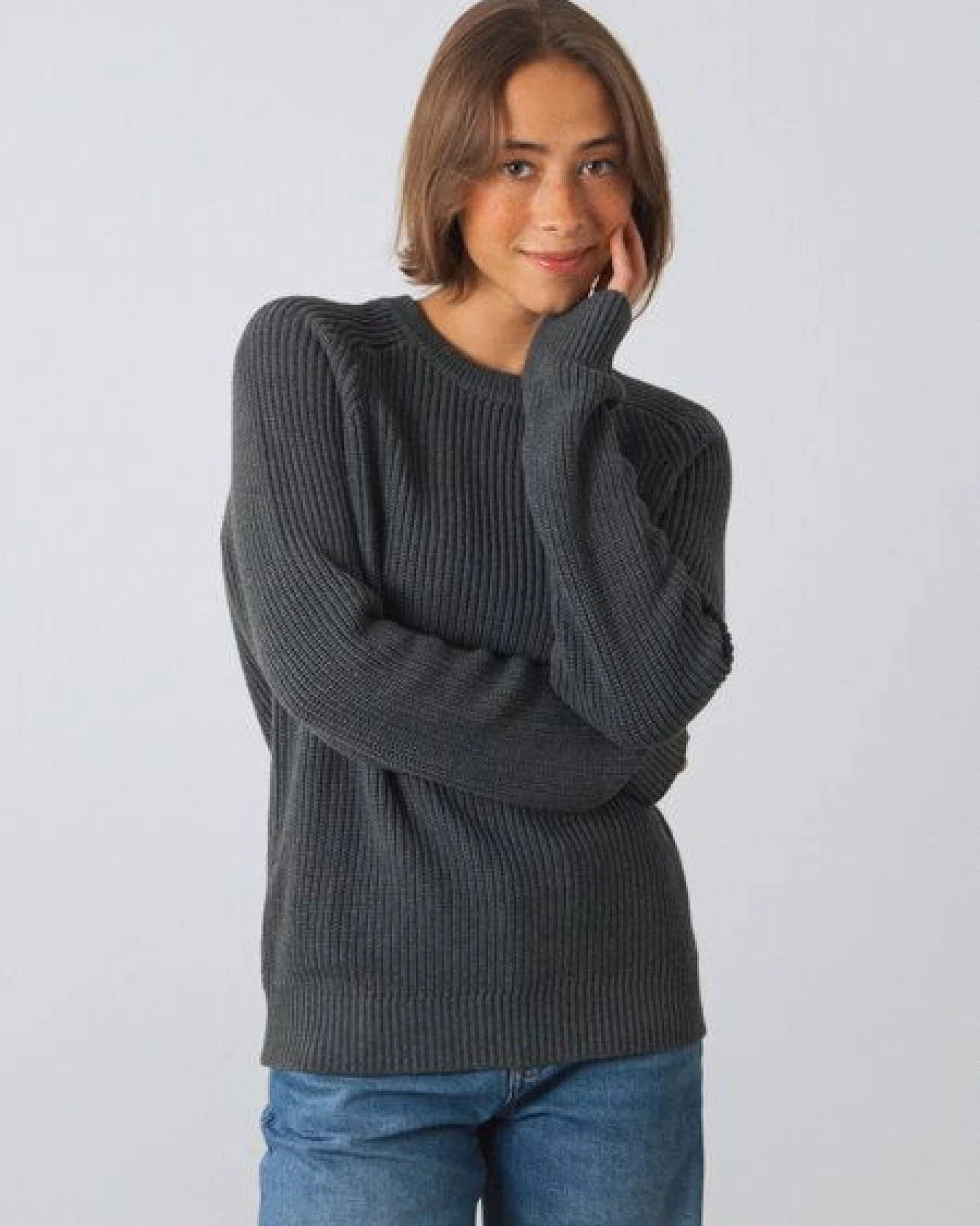Honest Basics Damen Strickpullover aus 100% Bio-Baumwolle – Ansicht 3