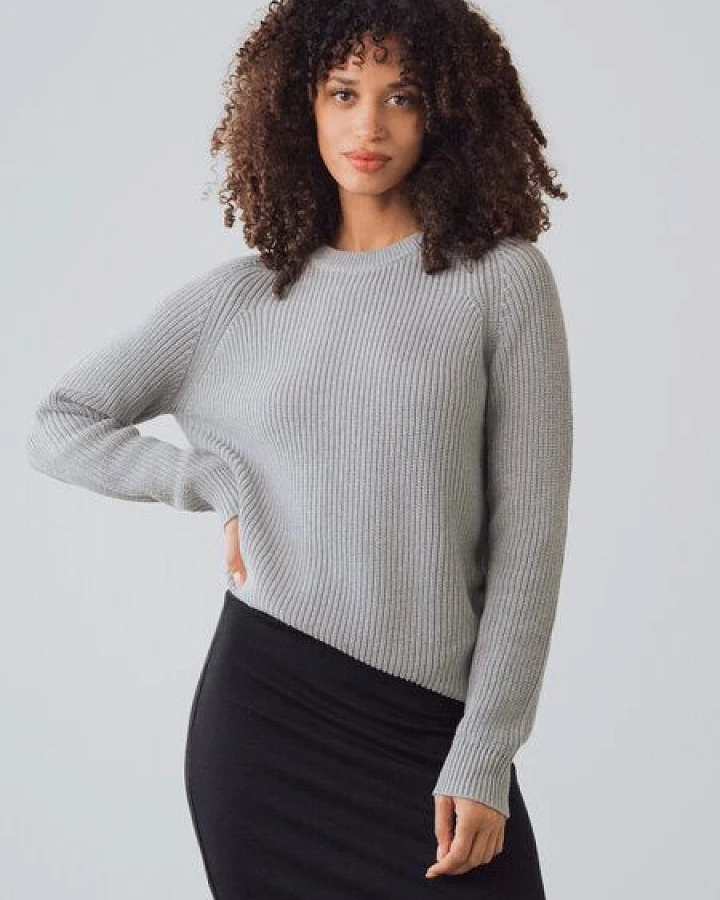 Honest Basics Damen Strickpullover aus 100% Bio-Baumwolle