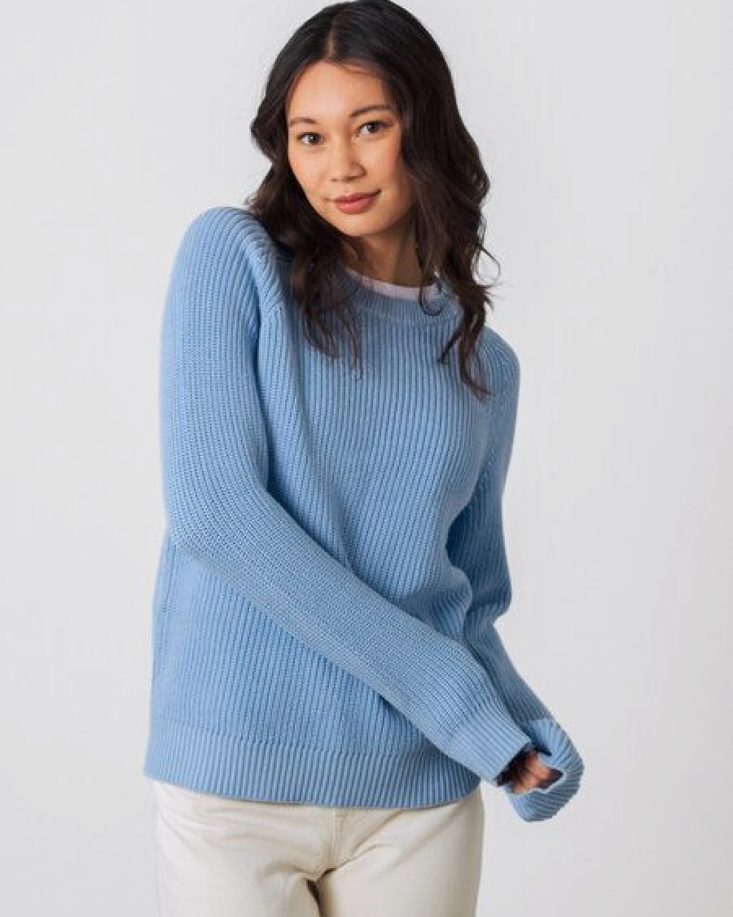 Honest Basics Damen Strickpullover aus 100% Bio-Baumwolle – Ansicht 3