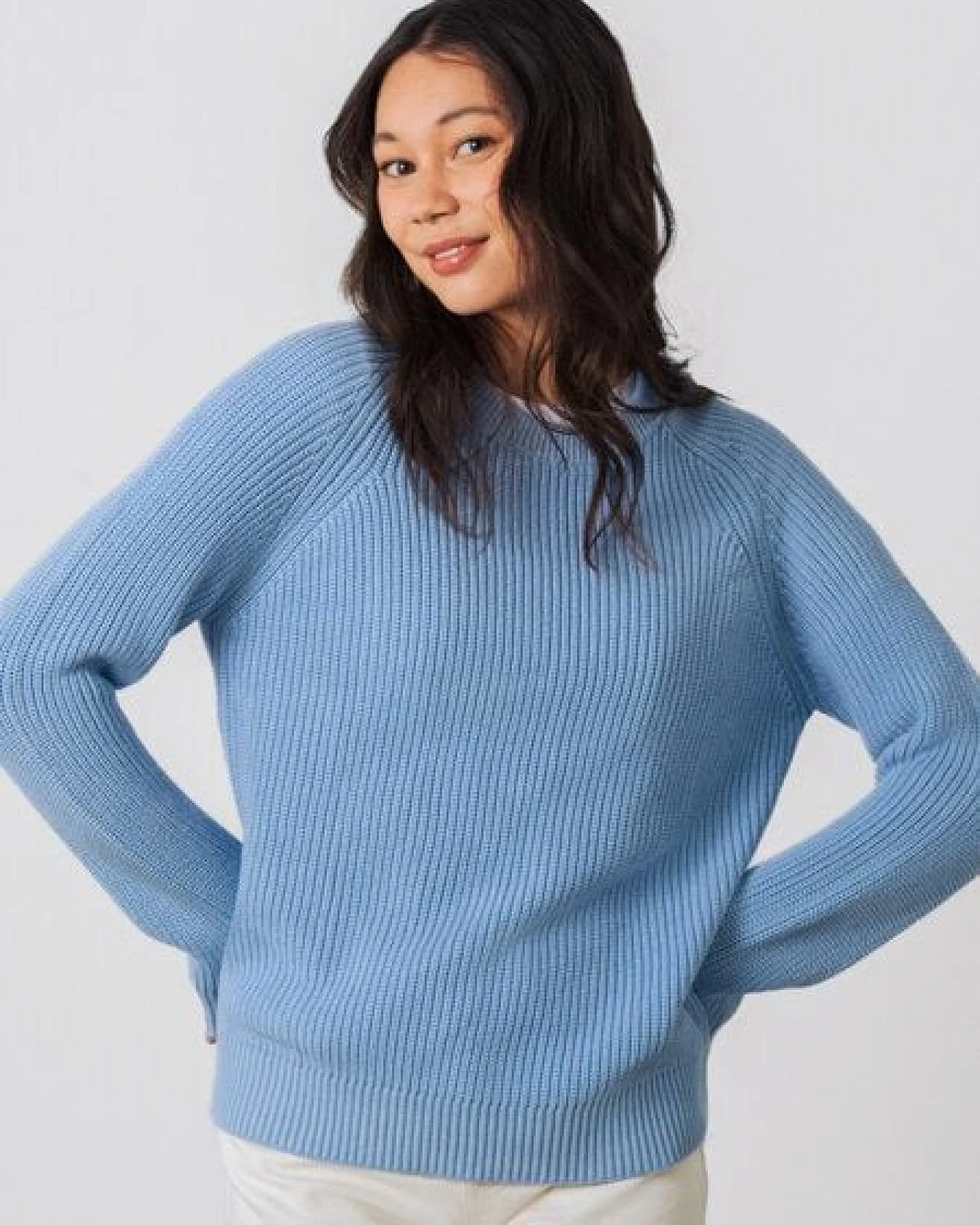 Honest Basics Damen Strickpullover aus 100% Bio-Baumwolle – Ansicht 3