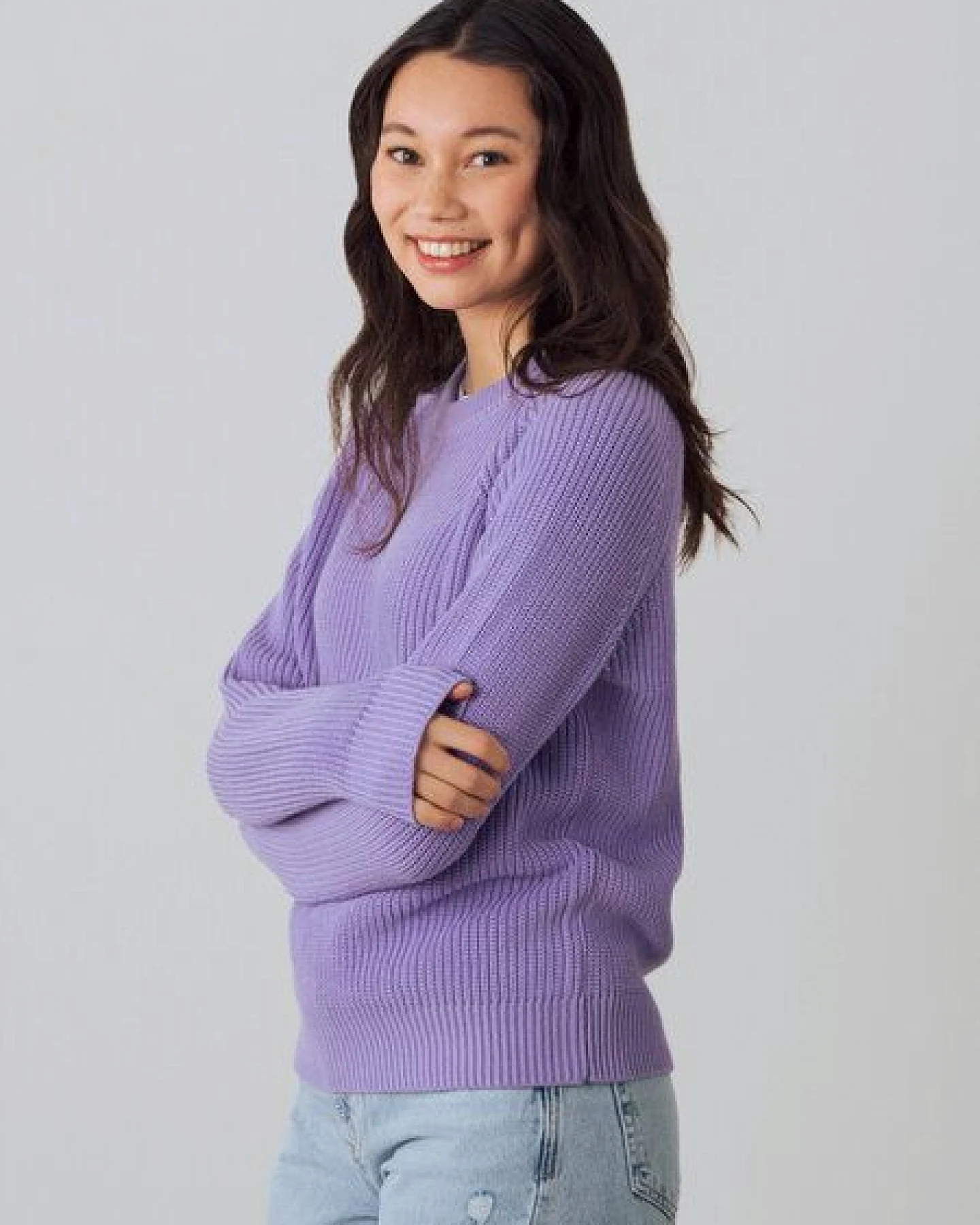 Honest Basics Damen Strickpullover aus 100% Bio-Baumwolle – Ansicht 3
