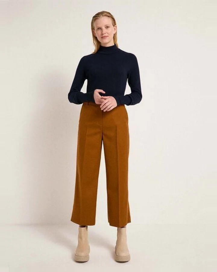 LANIUS Culotte mit Bügelfalte aus Bio-Schurwolle