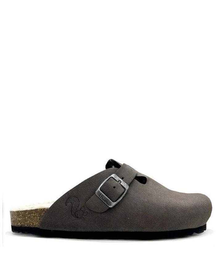 Vegane thies ® Eco Bio Warm Clogs aus rec. PET mit Kork-Tieffussbett