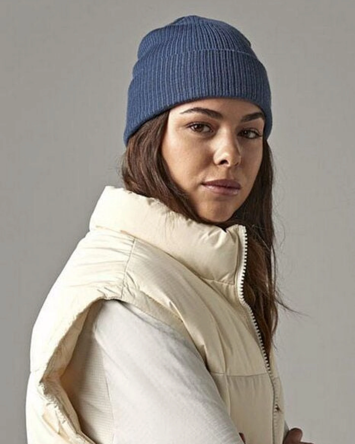 Beechfield Damen / Herren Fleece Gerippte Mütze Wintermütze – Ansicht 2