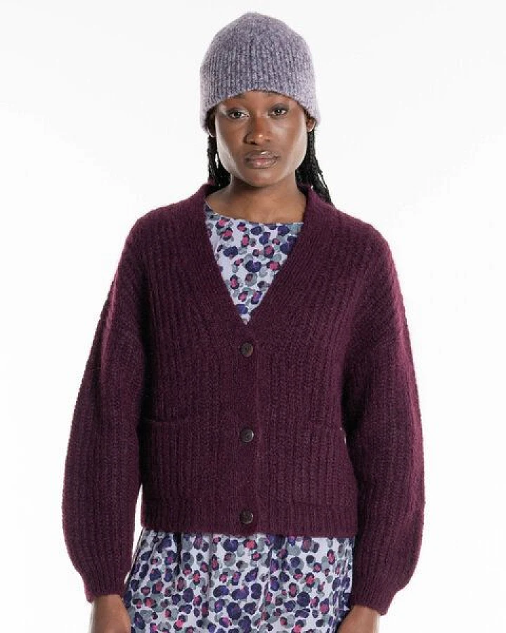 Alma & Lovis Cardigan im Grandpa-Style mit kuscheligem Alpaka-Mix