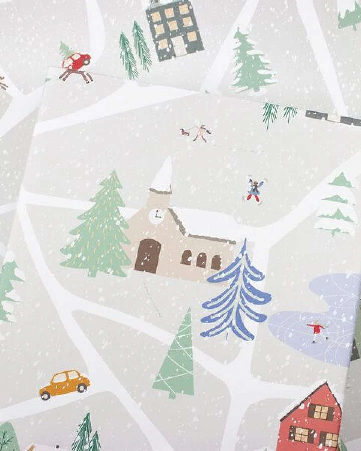 Bow & Hummingbird Geschenkpapier Winter Scenery