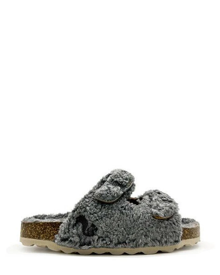 Vegane "thies ® Kids Organic Teddy Sandale" aus rec. PET & Biobaumwolle