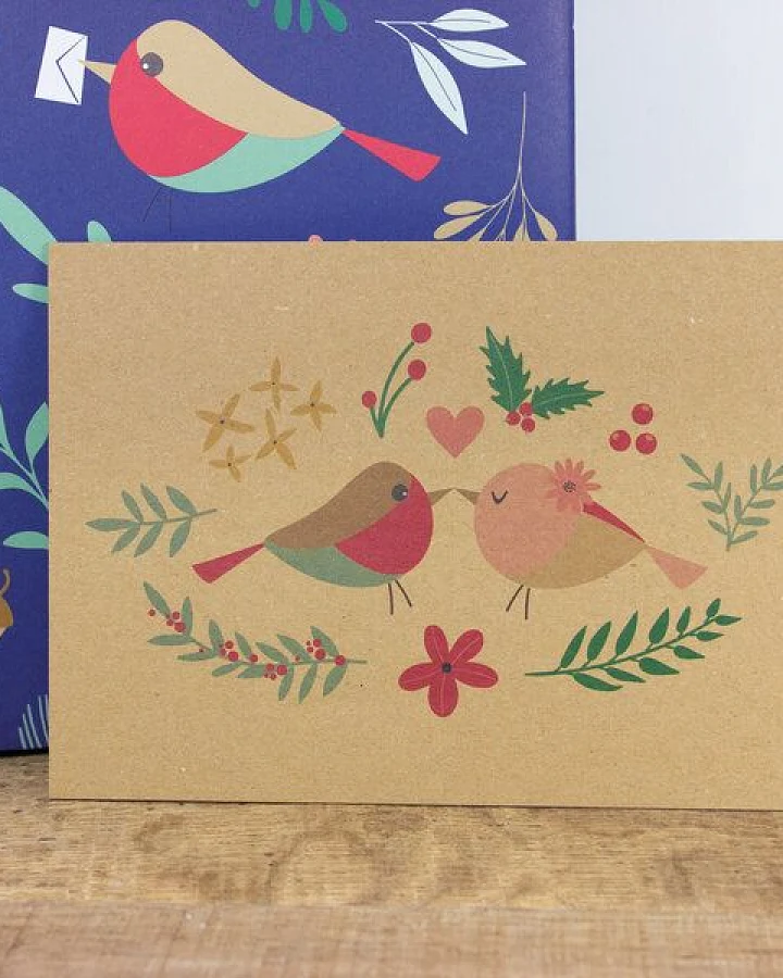 Bow & Hummingbird Postkarte Bird Love, wahlweise mit Briefumschlag