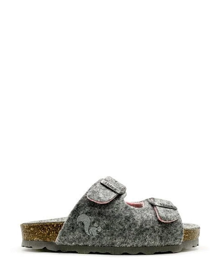 Vegane "thies ® Kids PET Sandale" aus weichem Filz