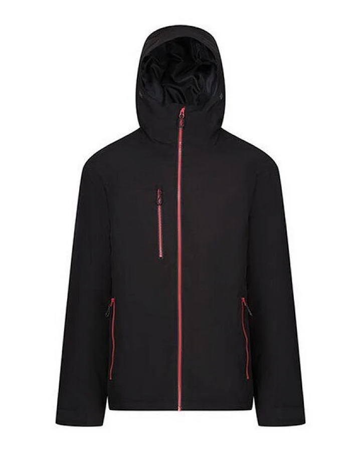 Regatta Professional Herren Wasserdichte gefütterte Softshelljacke mit Kapuze Recycled kontrastfarbene Reißverschlüsse
