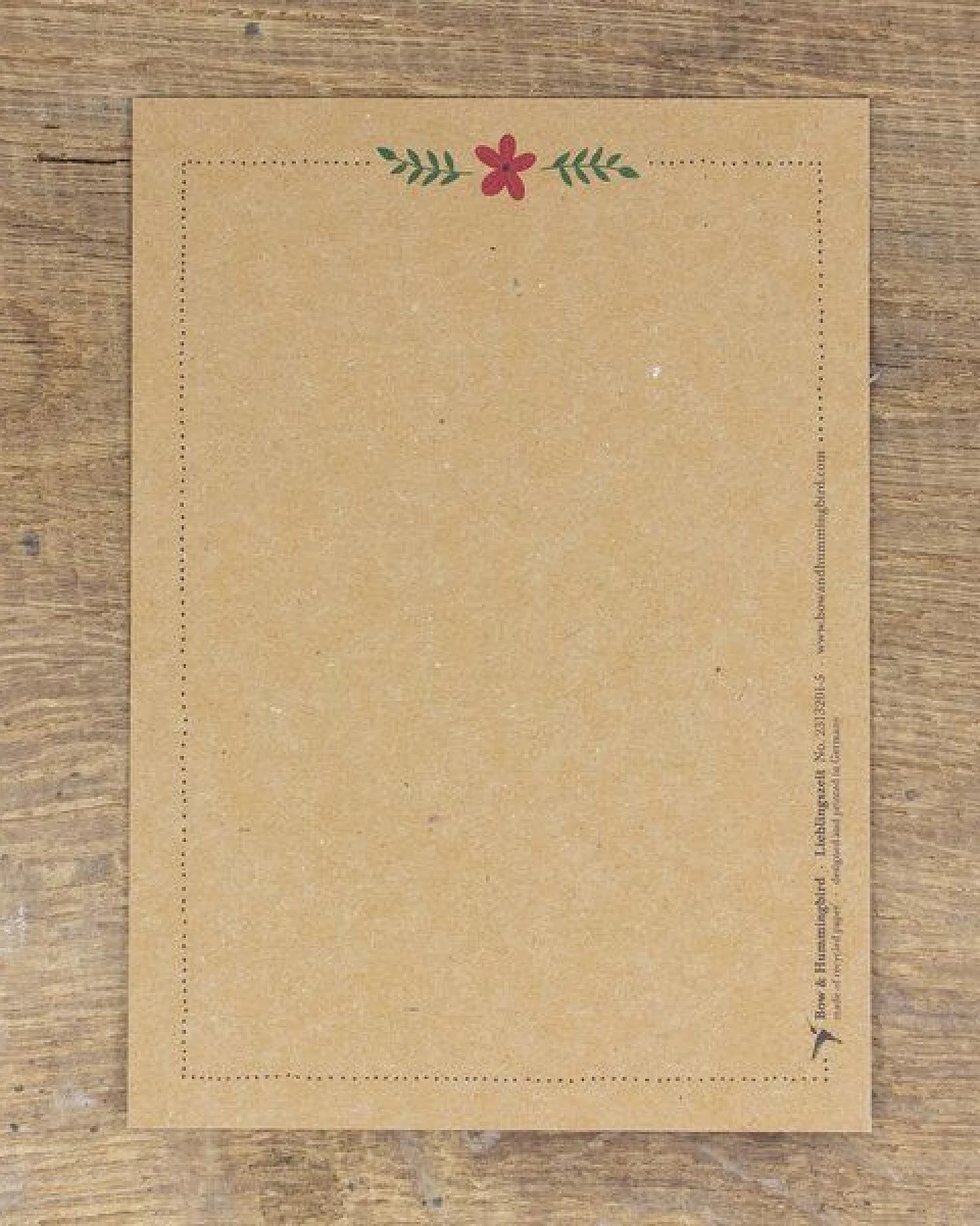Bow & Hummingbird Postkarte Lieblingszeit, wahlweise mit Briefumschlag – Ansicht 2