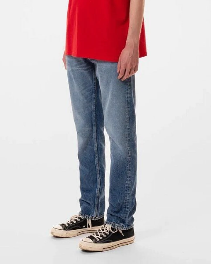 Nudie Jeans Straight Fit Jeans Steady Eddie II - Blue Tornado