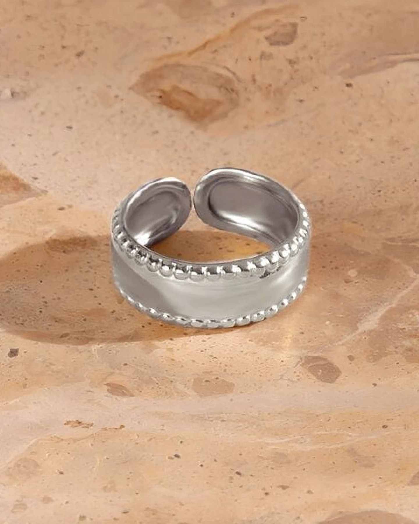 Größenverstellbarer BOLD TRIPLE Ring ca. Ø 17 - 19mm von Elektropulli – Ansicht 2