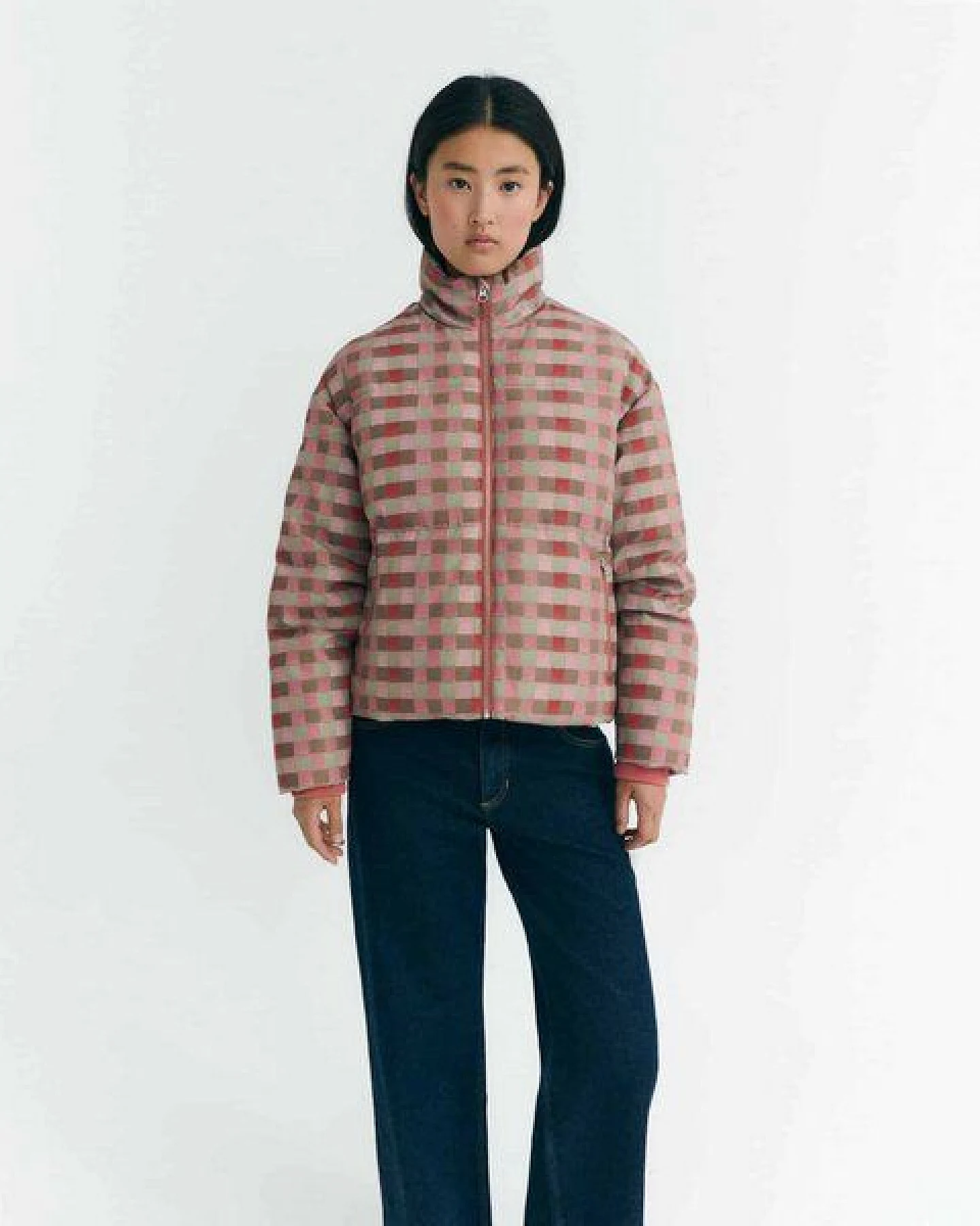 thinking mu Gemma Puffer-Jacke mit geometrischem Muster – Ansicht 2