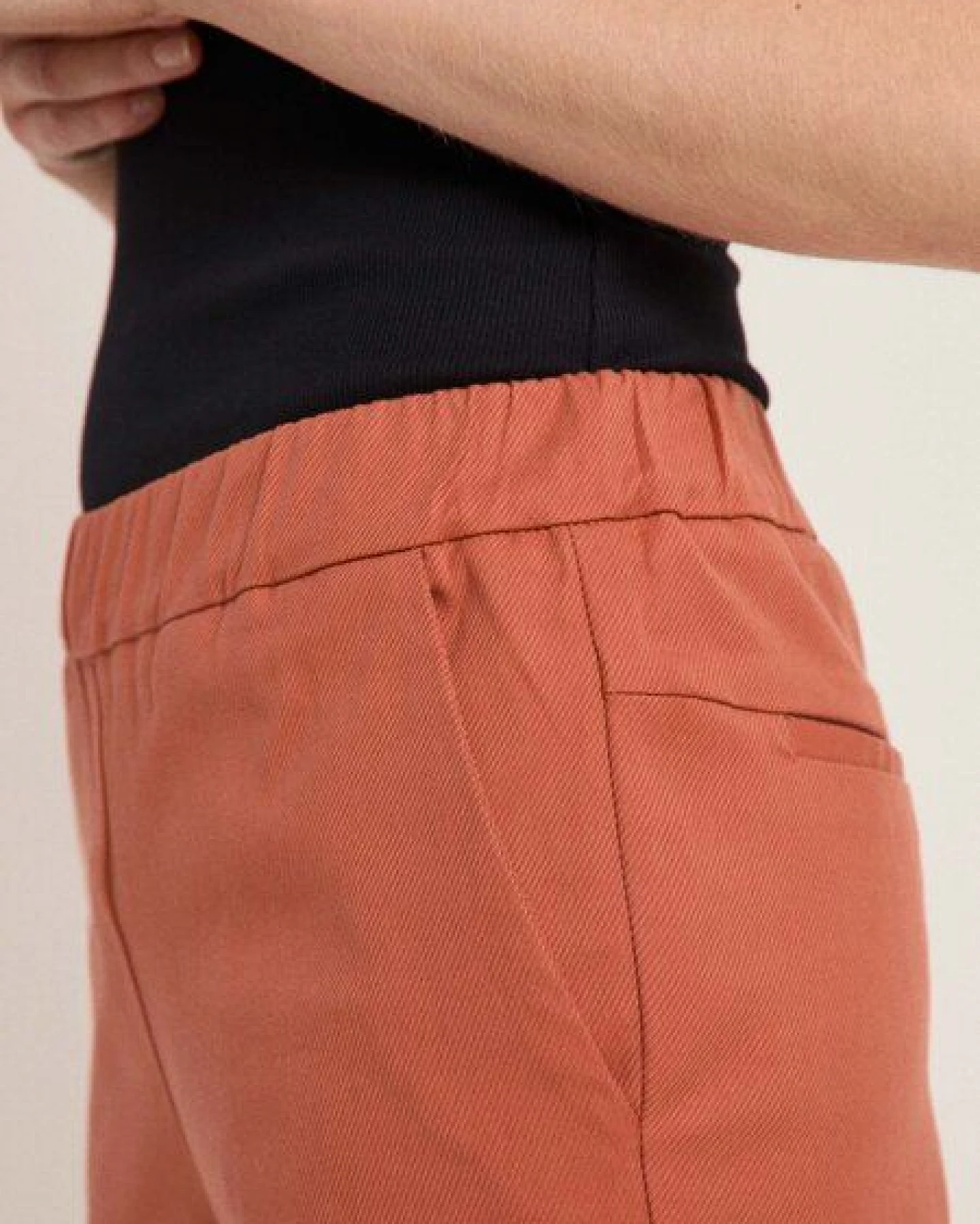 LANIUS Hose mit Gummibund aus Bio-Baumwolle und TENCEL Lyocell – Ansicht 2