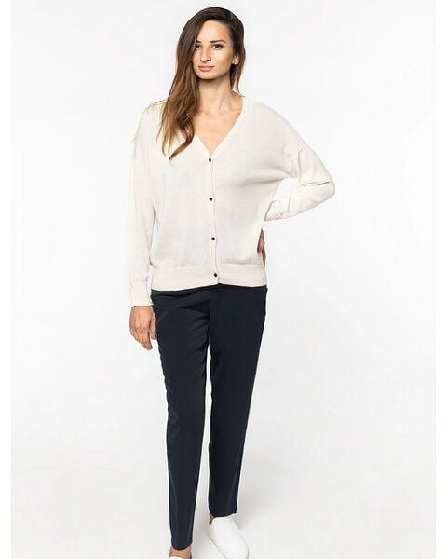 YTWOO Damen-Strickjacke aus Bio-Baumwolle und Lyocell TENCEL – Ansicht 2