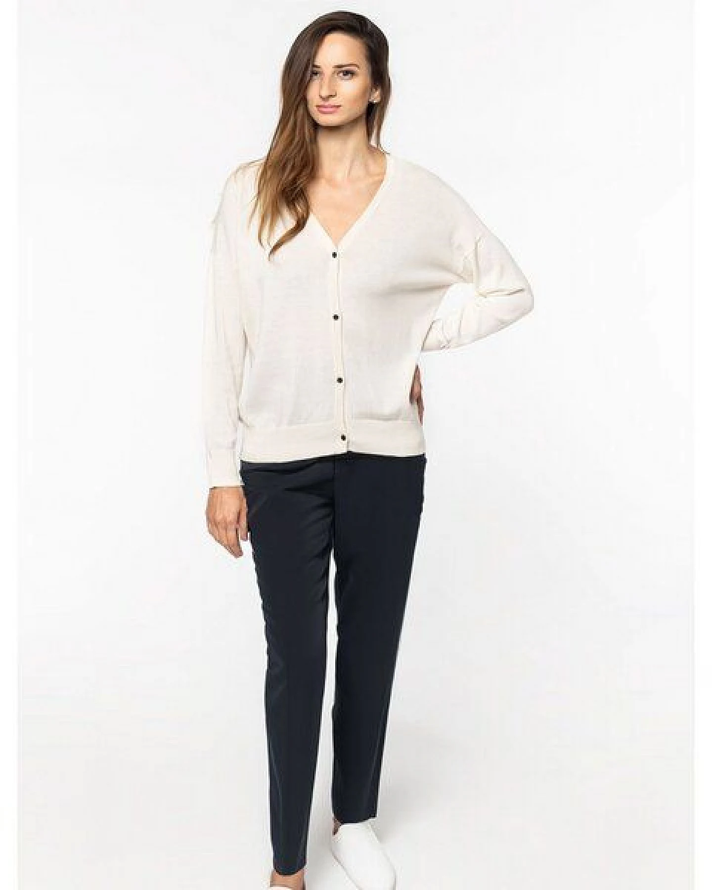 YTWOO Damen-Strickjacke aus Bio-Baumwolle und Lyocell TENCEL – Ansicht 2