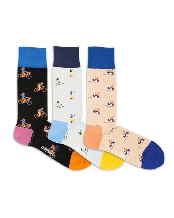 DillySocks Socken „Geschenk Set Sport All Year Around 3er Set“