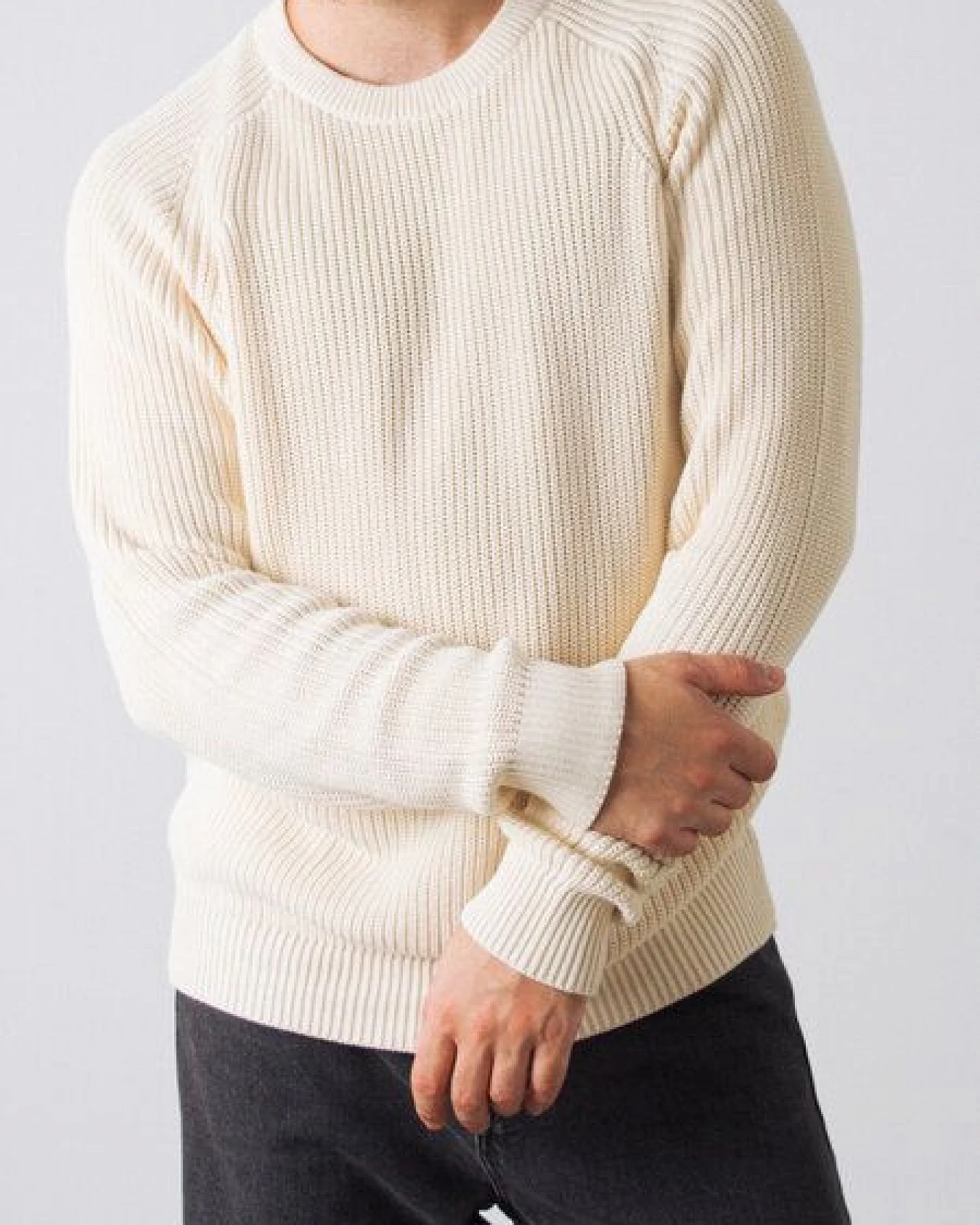Honest Basics Herren Strickpullover aus 100% Bio-Baumwolle – Ansicht 3