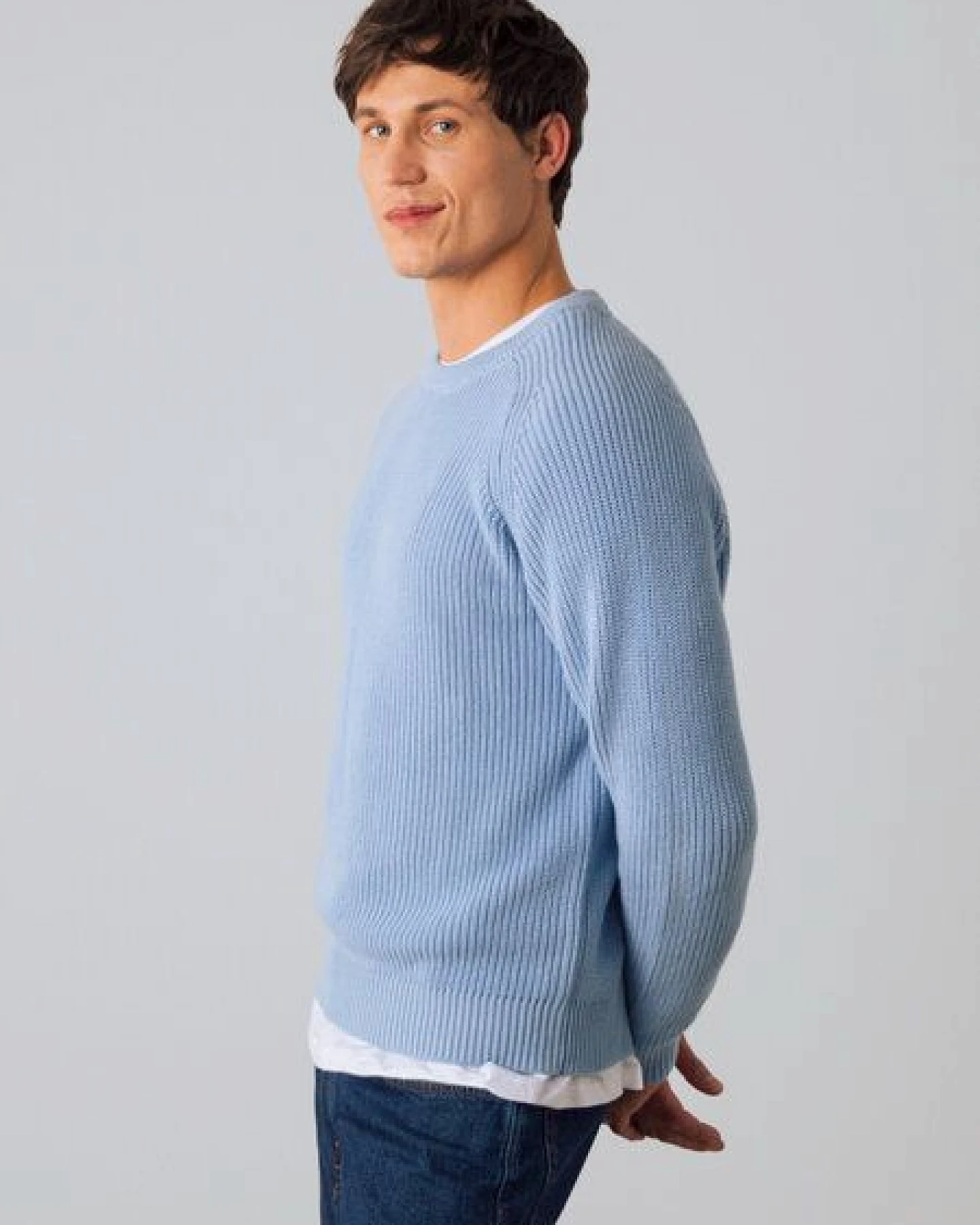 Honest Basics Herren Strickpullover aus 100% Bio-Baumwolle – Ansicht 3