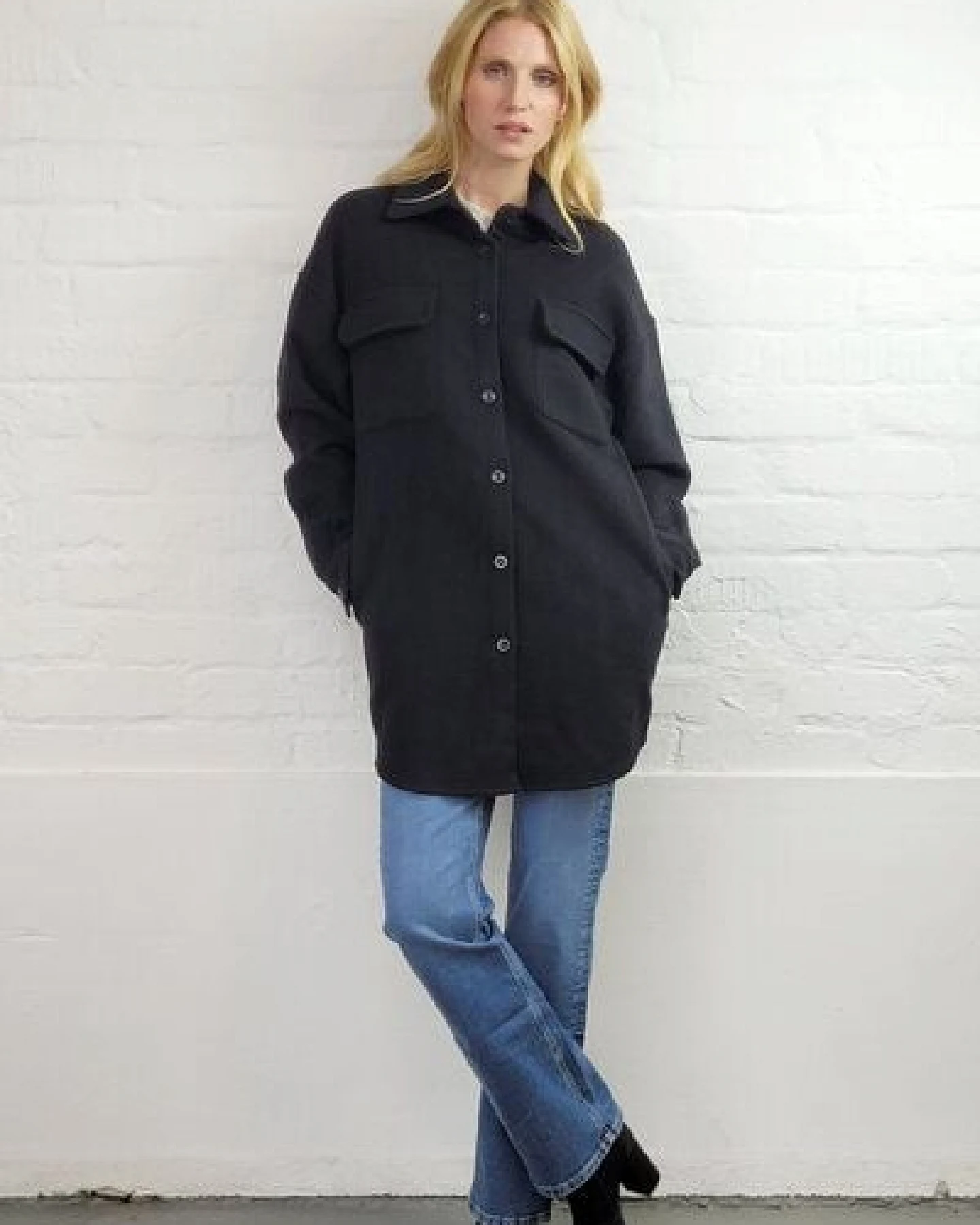 Wunderwerk Long overshirt merino – Ansicht 2