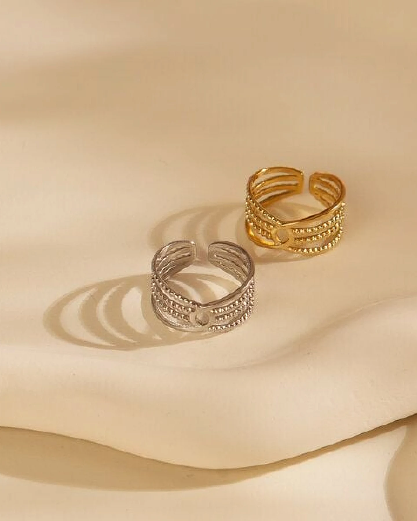 Größenverstellbarer BOHO Summer Ring ca. Ø 17 - 19mm von Elektropulli – Ansicht 4