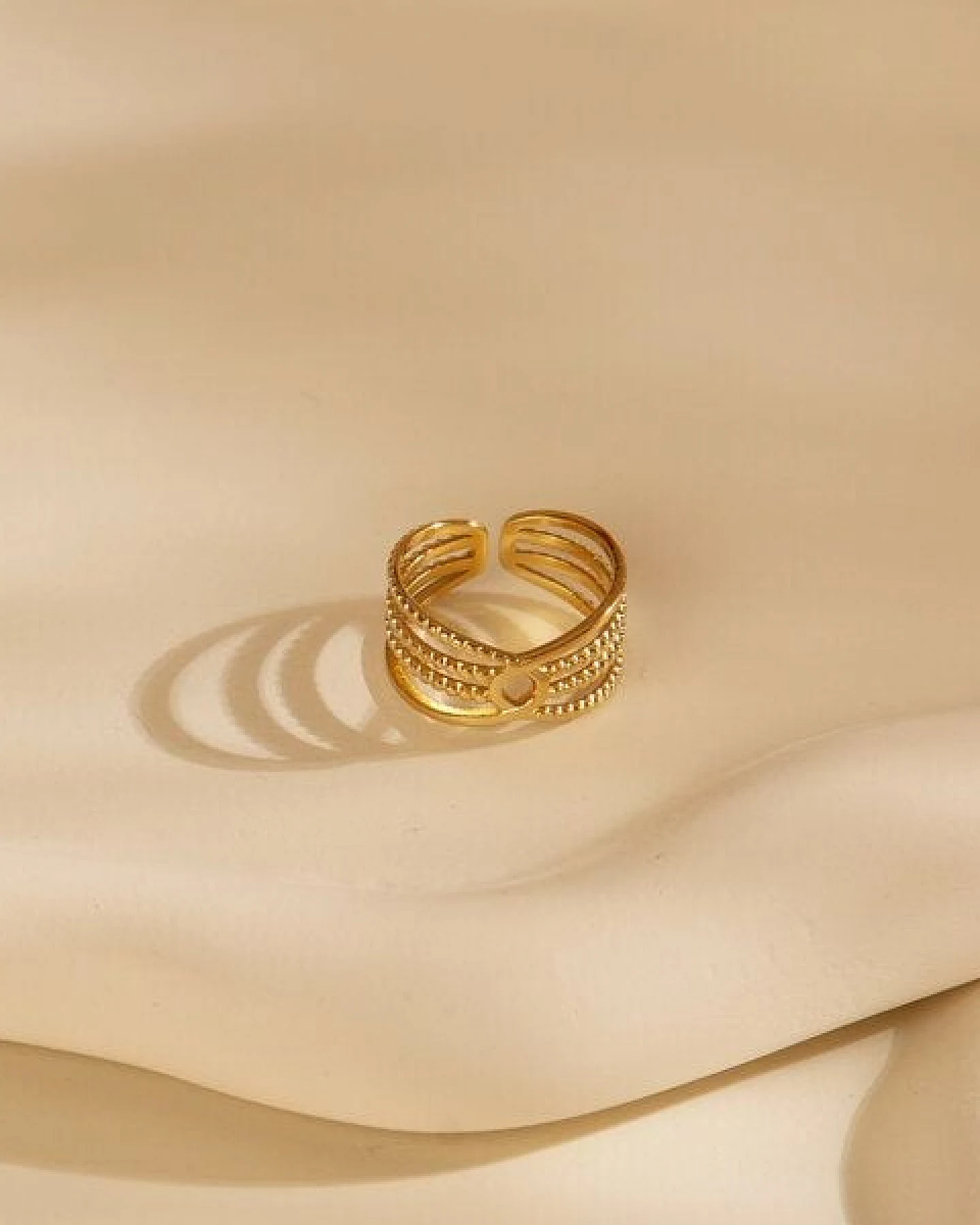 Größenverstellbarer BOHO Summer Ring ca. Ø 17 - 19mm von Elektropulli – Ansicht 3