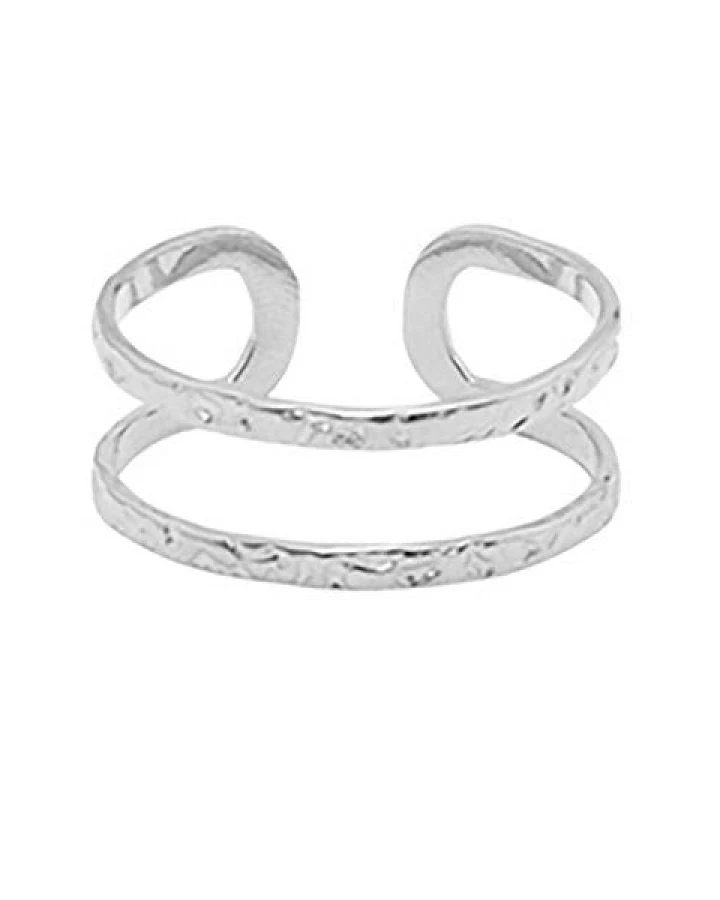Größenverstellbarer BOHO DOUBLE Ring ca. Ø 17 - 19mm von Elektropulli