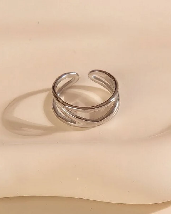 Größenverstellbarer BOHO Triple Ring ca. Ø 17 - 19mm von Elektropulli