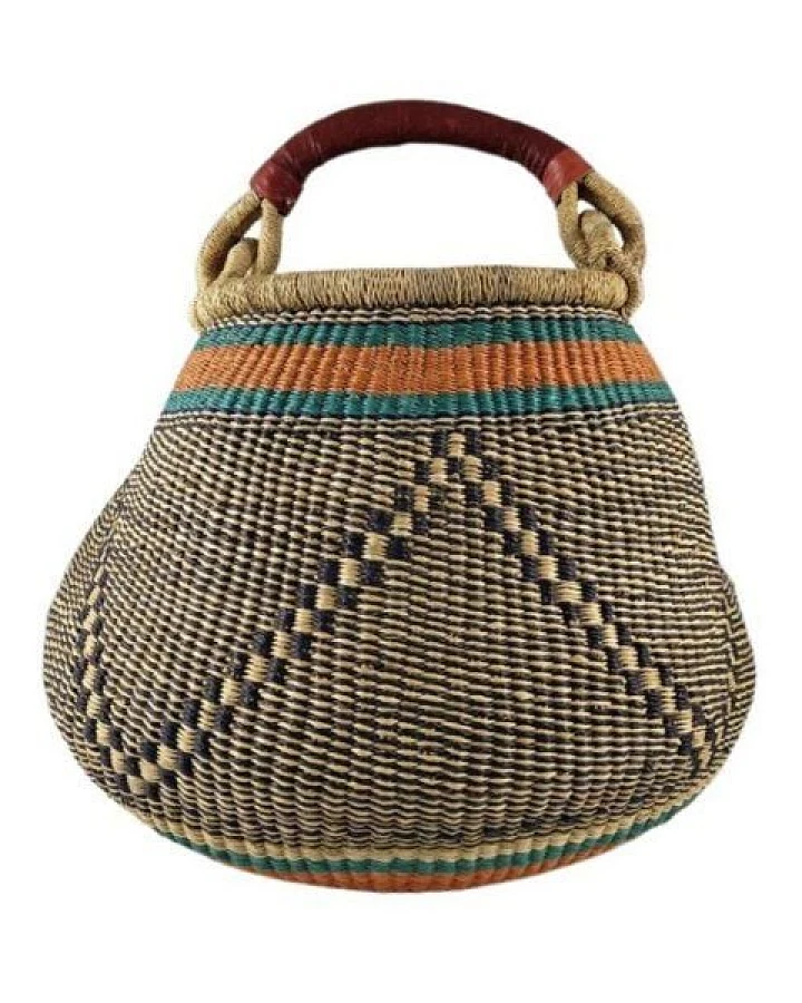 Maishameanslife Bolga Gambigo Korb - Einkaufs- & Aufbewahrungskorb - 36-42cm