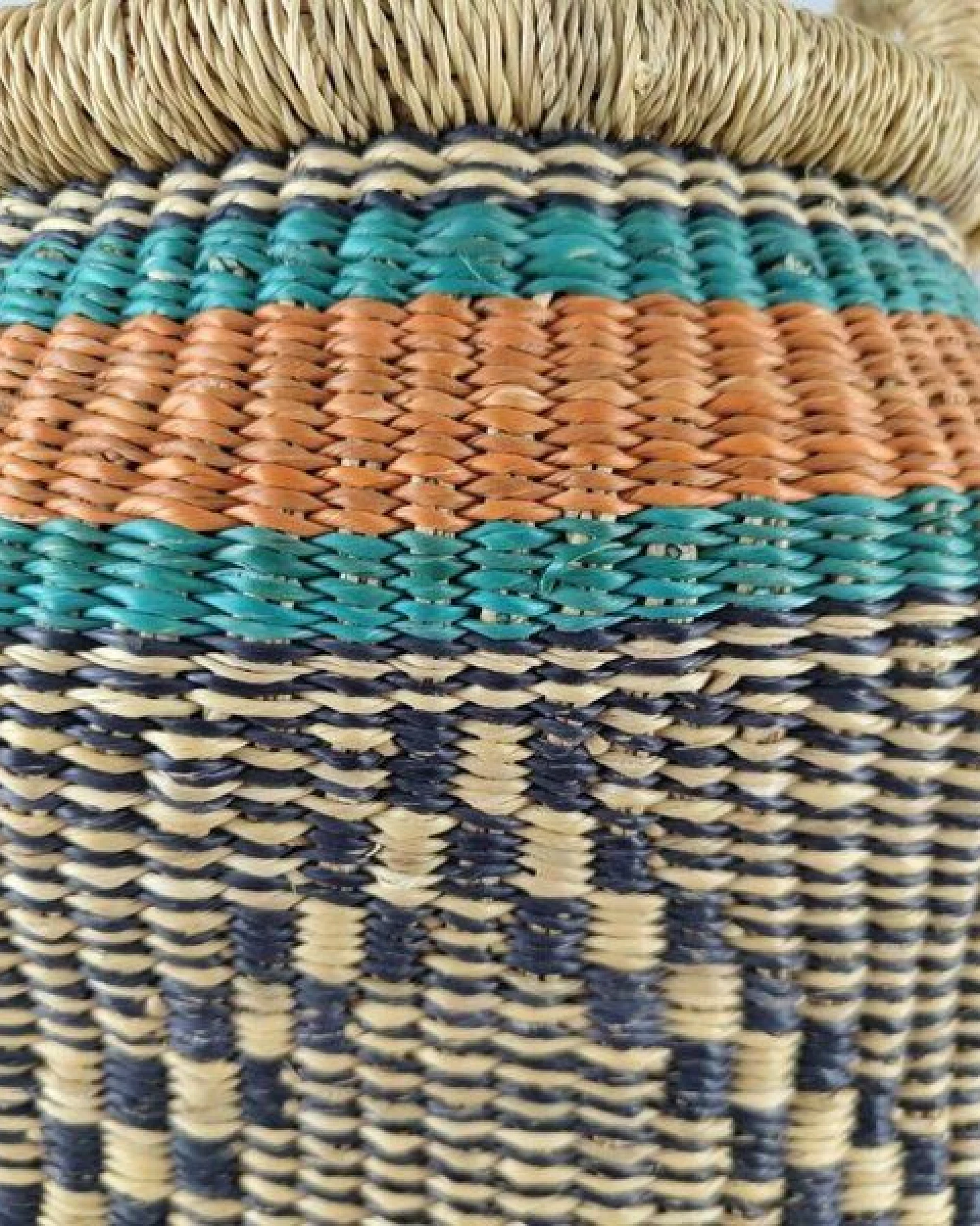 Maishameanslife Bolga Gambigo Korb - Einkaufs- & Aufbewahrungskorb - 36-42cm – Ansicht 2