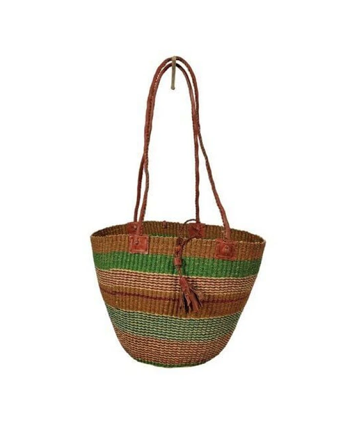 Maishameanslife Bolga Schultertasche - Einkaufs- & Handtasche - 30cm