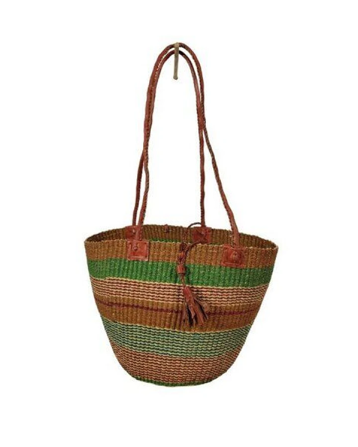 Maishameanslife Bolga Schultertasche - Einkaufs- & Handtasche - 30cm