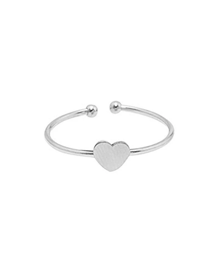 Größenverstellbarer Fine Heart Ring ca. Ø 17 - 19mm von Elektropulli