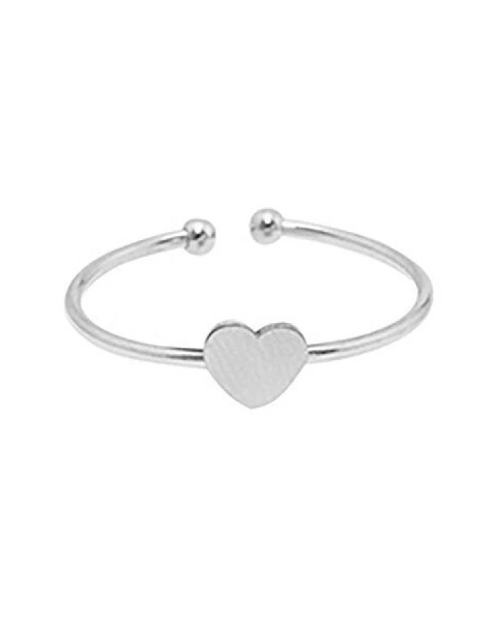 Größenverstellbarer Fine Heart Ring ca. Ø 17 - 19mm von Elektropulli