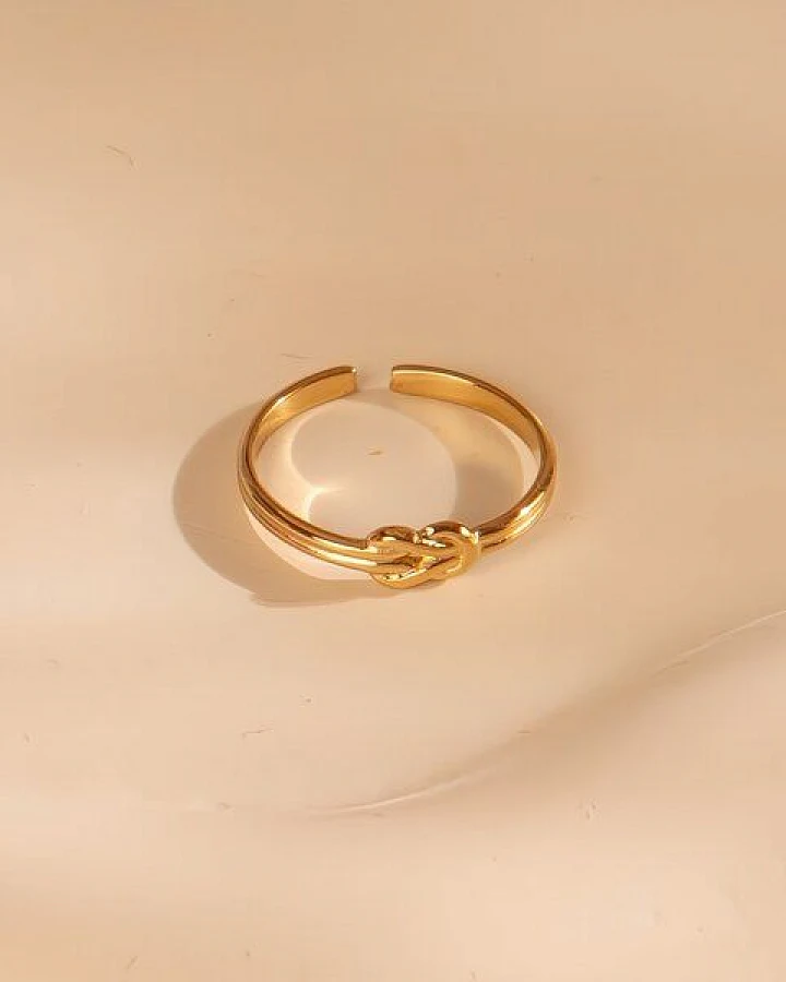 Größenverstellbarer Knot Ring ca. Ø 17 - 19mm von Elektropulli
