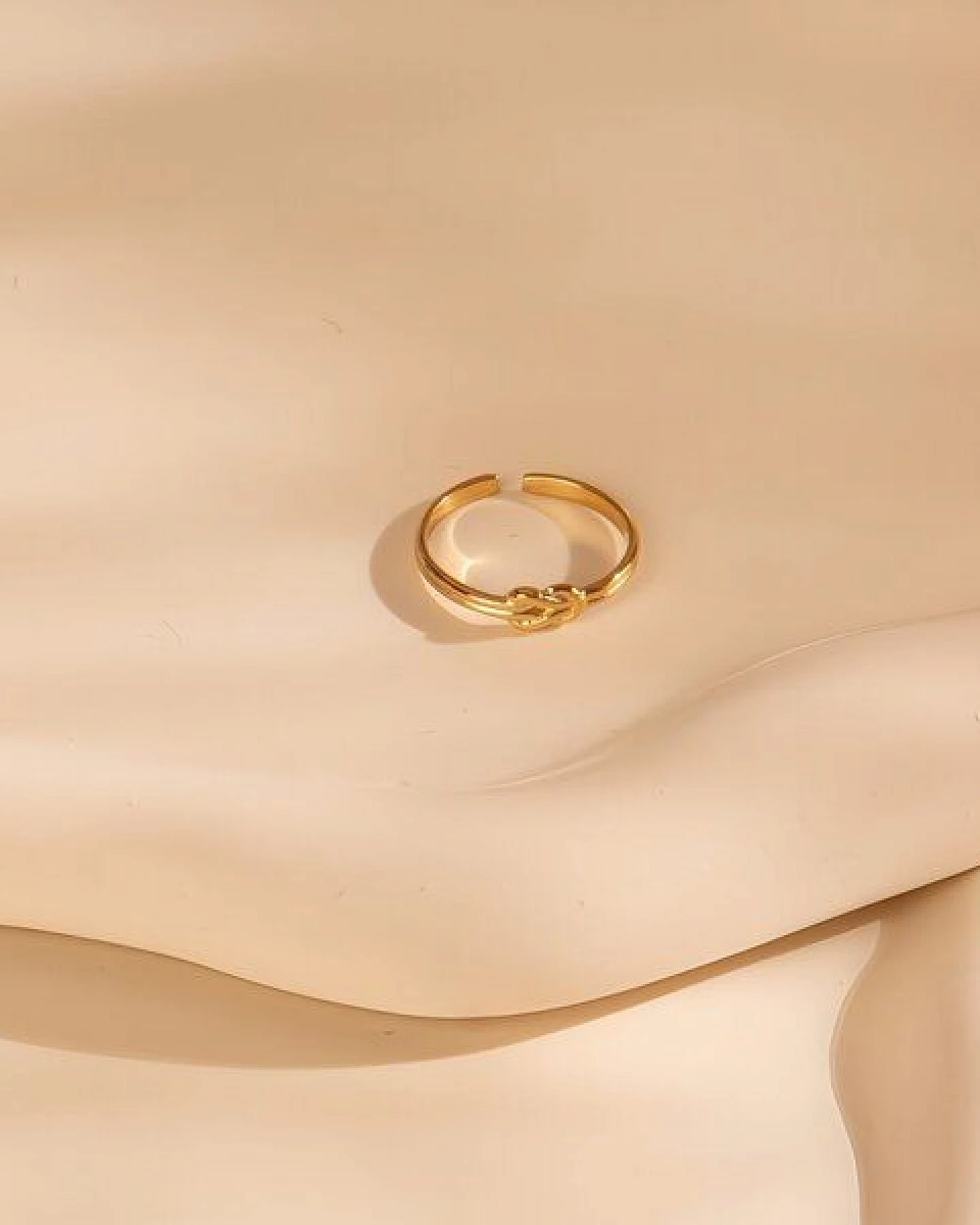 Größenverstellbarer Knot Ring ca. Ø 17 - 19mm von Elektropulli – Ansicht 2