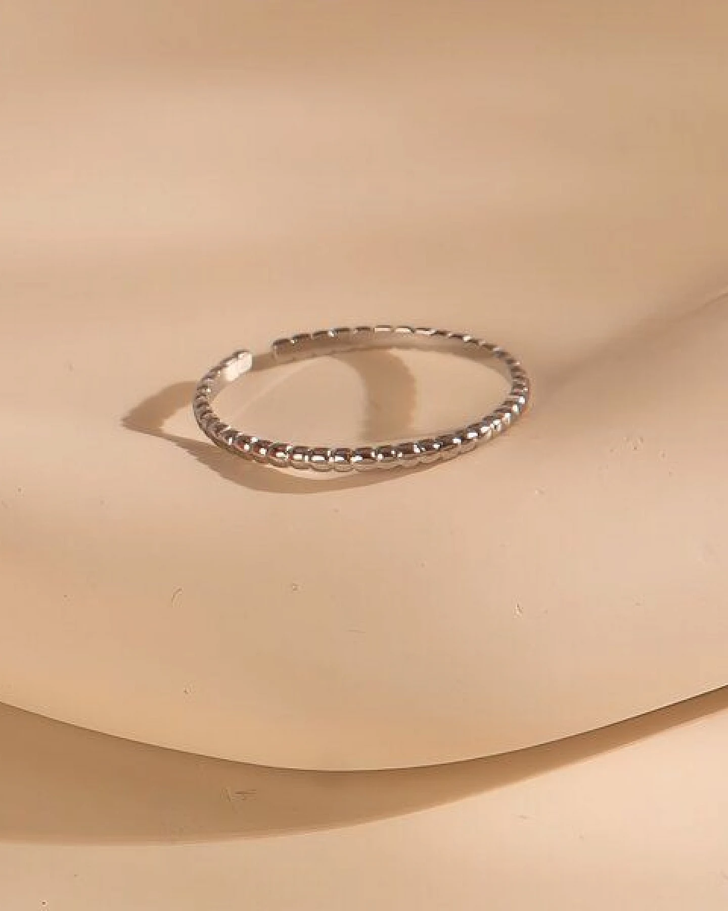 Größenverstellbarer FINE Ring 1,3mm schmal, ca. Ø 17 - 19mm von Elektropulli – Ansicht 2