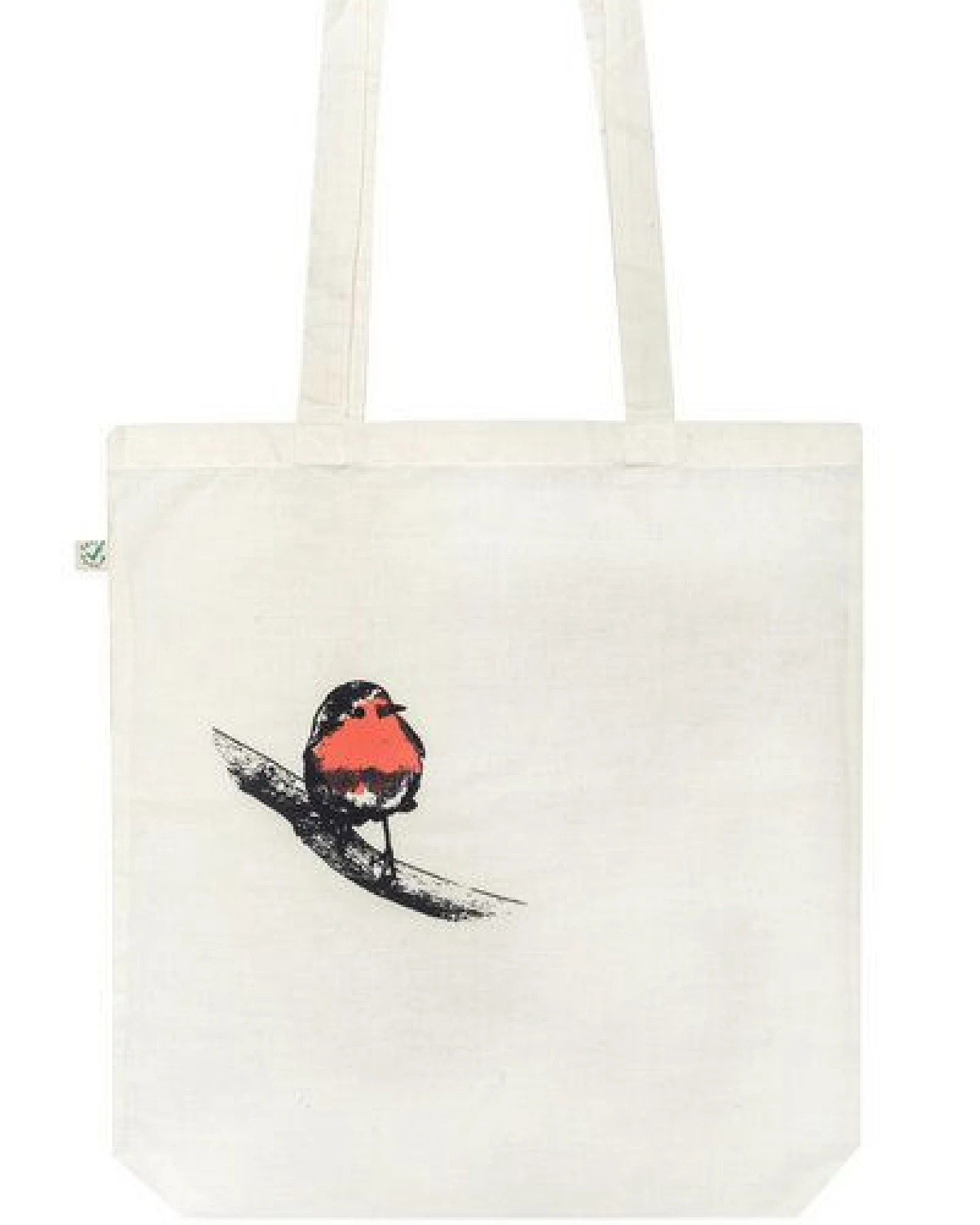 Hirschkind Fashion-Bag "Rotkehlchen" naturfarben- handbedruckt – Ansicht 2