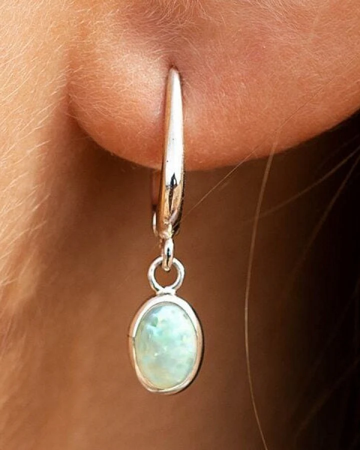 Spirit of Island 925 Silber Ohrringe australischer Opal |Geburtsstein Oktober