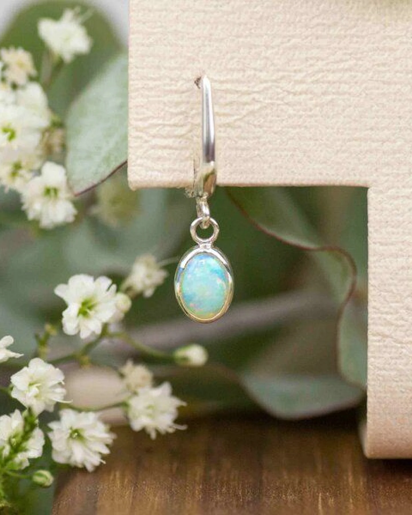 Spirit of Island 925 Silber Ohrringe australischer Opal |Geburtsstein Oktober – Ansicht 3