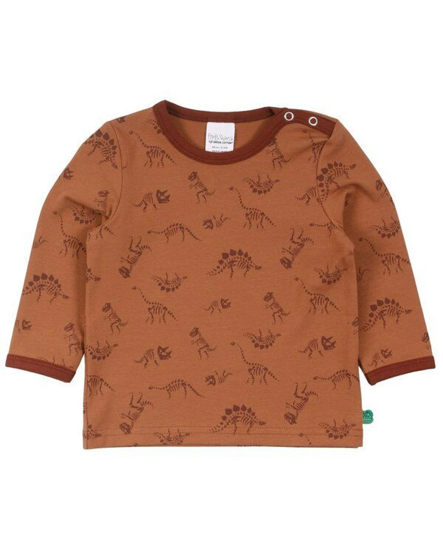 Fred's World by Green Cotton "Green Cotton" Streifen-T-Shirt Dino – Ansicht 2