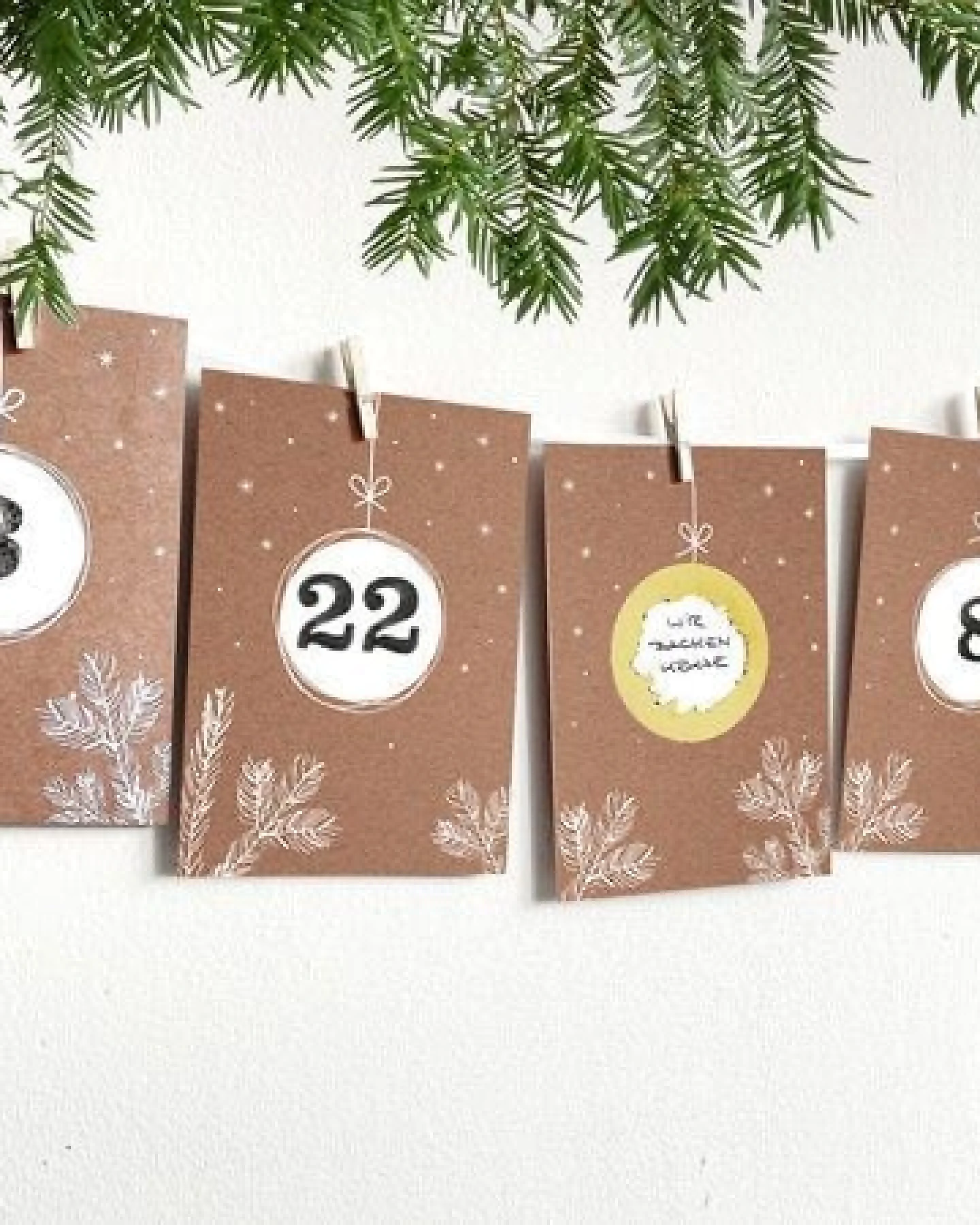 renna deluxe RUBBEL Adventskalender, DIY zum Rubbeln, GOLD, Bastelset 97 Teile – Ansicht 3